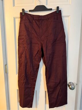 NWT Splendid Carissa Stretch Twill Pants Dark Plum Purple M
